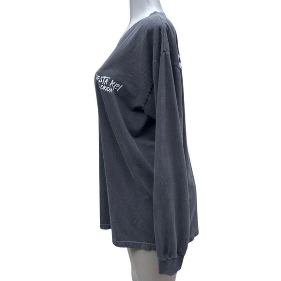 Siesta Key Top Long Sleeve Gray Shirt Large Unisex Comfort Colors Heavyweight - Picture 10 of 12